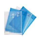 得力 5511 透明档案袋 防水塑料 文件袋 A4纽扣袋 按扣资料袋 试卷袋