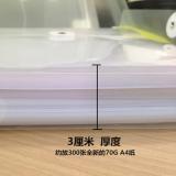 得力 5511 透明档案袋 防水塑料 文件袋 A4纽扣袋 按扣资料袋 试卷袋