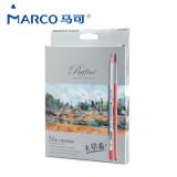 MARCO马可24色36色水溶性专业美术彩色铅笔纸盒7120