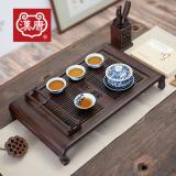 汉唐实木茶盘 经典悠然大号茶台抽屉式储水排水 功夫茶具套装
