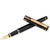 毕加索（pimio）钢笔 宝珠笔 ps-902书法笔钢笔 绅士系列 黑镀金雕钢笔