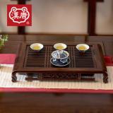 汉唐实木茶盘 雅致小/大号抽屉式排水茶台茶海茶托 功夫茶具
