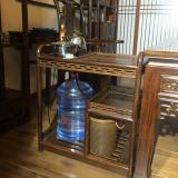 汉唐茶水柜 进口实木移动茶台 四合一功夫茶具茶盘套装茶水架茶车茶水柜