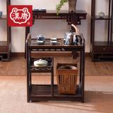 汉唐茶水柜 进口实木移动茶台 四合一功夫茶具茶盘套装茶水架茶车茶水柜