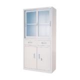 广信二抽半玻璃书柜 H-010