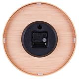NO---得力木质挂钟 圆形挂钟钟表 客厅挂式静音钟表 直径35cm 8819