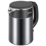 美的（Midea）电水壶1.5L电热水壶双层防烫家用烧水壶HJ1511a食品接触304不锈钢一体无缝