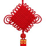 新年过年装饰挂件乔迁客厅室内大中国结挂饰绒布福字房门布置用品