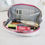 日本 KOKUYO 国誉笔袋格子印象棉质贝壳型大容量小清新笔袋笔盒WSG-PCL12