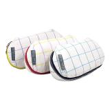 日本 KOKUYO 国誉笔袋格子印象棉质贝壳型大容量小清新笔袋笔盒WSG-PCL12