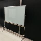 玻璃白板 150*100cm /240*120cm加厚型加强玻璃白板 不锈钢移动支架