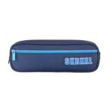 晨光(M&G)SKRLARGE系列蓝色/黑色/灰色单层拉链笔袋大容量文具盒文具收纳袋 单个装APBN3842