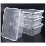 金绿宝一次性餐盒方形塑料甜品外卖碗快餐打包长方形透明家用水果饭盒1000ML