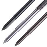 得力A13乐素中性笔学生用黑笔签字笔文具用品水性笔黑色水笔0.5