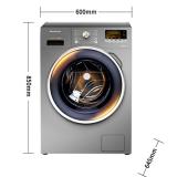 格力XQG80-DWB1401Ab1变频8公斤滚筒洗衣机烘干一体机银灰色自动
