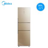 美的（Midea）261升/L时尚三门家用冰箱铂金净味中门独立变温风冷无霜玻璃面板 BCD-261WTGM