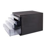 晨光（M&G）文具ADM95295 四层文件柜文件管理柜文件保管柜 黑色/灰色