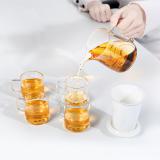邦田 耐热玻璃泡茶壶过滤内胆 茶水分离茶具BT02一壶四杯套装壶400ml+4*100ml杯