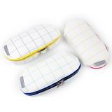 日本 KOKUYO 国誉笔袋格子印象棉质贝壳型大容量小清新笔袋笔盒WSG-PCL12