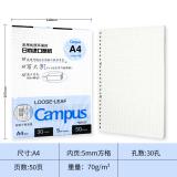 日本国誉（KOKUYO）淡彩曲奇活页本子Campus活页纸替换芯精美5色索引分隔页A5/B5/A4/40页WSG-RUCP12/WSG-RUCP11/WSG-RUCP10
