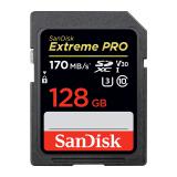 闪迪（SanDisk）128GB SD存储卡 U3 C10 V30 4K至尊超极速版数码相机内存卡 读速170MB/s 写速90MB/s