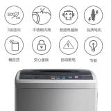 美的(Midea)洗衣机波轮全自动6.5kg家用下排水洗衣机小MB65-1000H 浅灰色