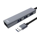大迈（DM）USB分线器 USB转百兆网口网线转换器 CHB011系列 苹果笔记本电脑外置有线网卡2.0扩展坞HUB集线器