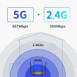 TP-LINK千兆路由器 AC1200无线家用 5G双频WiFi WDR5620千兆 高速路由穿墙 IPv6 内配千兆网线 光纤适用