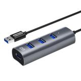 NO---大迈（DM）USB3.0分线器 四合一高速扩展坞 1.2米 笔记本台式电脑4口集线器HUB转换器延长线 CHB009