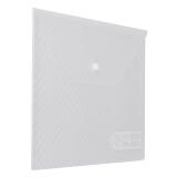 晨光斜纹纽扣袋白ADM94584斜纹透明纽扣A4按扣袋资料袋收纳文件袋学生办公文具收纳整理试卷