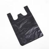 垃圾袋手提式 家用黑色 背心款垃圾袋一次性塑料袋 36*60CM  （海鲜袋）  