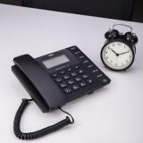 得力（deli） 电话机商务办公家用横式电话机座机免电池时尚造型 13567