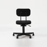 无印良品 MUJI 工作椅 电脑椅办公椅子 黑色 宽55.5×长53×高74～84cm