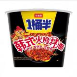 今麦郎 一桶半火鸡面韩式拌面大面饼141g 12桶/箱