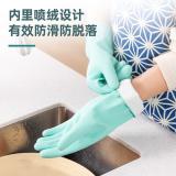得力（deli）得心LQ620-乳胶家务手套(绿色)(中号(M)1双 包)