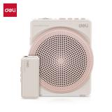 得力（deli）扩音器 带耳麦 适用教学演讲导游解说卖场促销 LT911防啸叫 10W 无线两用 粉色