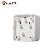 公牛 三相四线插头插座16A工业380V大功率32A 440伏插座25安4扁脚 16A明装四脚插座 GN-Z16