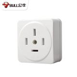 公牛 三相四线插头插座16A工业380V大功率32A 440伏插座25安4扁脚 16A明装四脚插座 GN-Z16