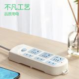 公牛（BULL） GN-609 经典蓝白插座/带儿童保护门 新国标/插线板/插排/排插 6位总控全长1.8/3/5/10M