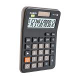卡西欧（CASIO）MX-12B小学生计算器无语音小型款可爱计算机器太阳能双电源（黑色）