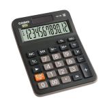 卡西欧（CASIO）MX-12B小学生计算器无语音小型款可爱计算机器太阳能双电源（黑色）