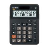 卡西欧（CASIO）MX-12B小学生计算器无语音小型款可爱计算机器太阳能双电源（黑色）