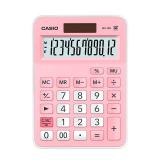 卡西欧（CASIO）MX-12B-PK小学生计算器无语音小型款可爱计算机器太阳能双电源（粉色）