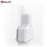 公牛（BULL）GN-9603K 转换插头/品字形一转三插座/转换插座/电源转换器 3位总控开关