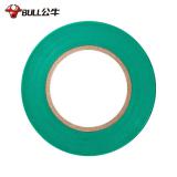公牛（BULL）电工胶布GN-ET7电气pvc绝缘阻燃胶带防水胶布耐高温 绿色18米