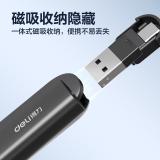 得力（deli） 激光笔2802 电池款 教鞭电子笔演讲笔/无线演示翻页器课件笔 红光  50M远控 