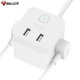 公牛（BULL） GNV-UUB122 魔方USB 插座/新国标插线板/插排/排插 2位+2USB全长1.5米