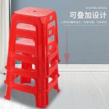 珠江 加厚塑料脚凳大排档酒店餐饮红色 凳子桌凳椅子